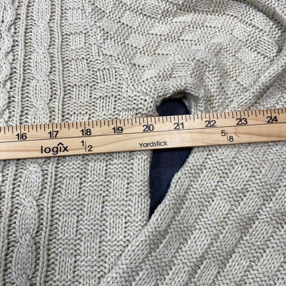 ASOS Womens Cable Knit Sweater Shawl Collar Small Beige Long Sleeve Pullover - Picture 11 of 11